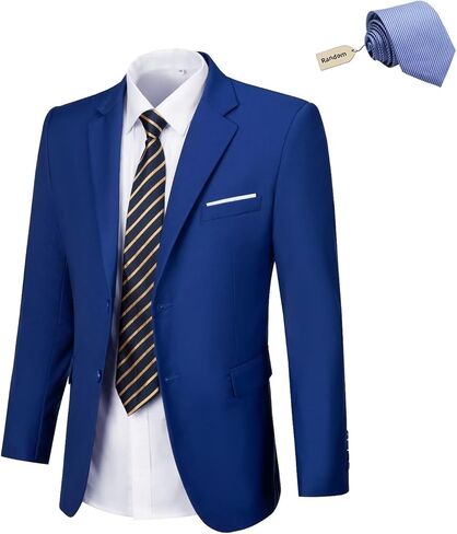 Mens Suit Jacket Blazer for Men Slim Fit Sport Coats 2 Button Business Suits Jackets Wedding Blazers with Tie in Saudi Arabia