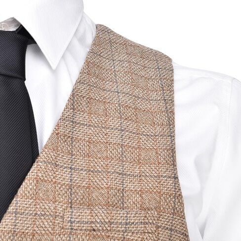 VOBOOM Men's V-Neck Suit Vest Casual Slim Fit Dress 6 Button Vest Waistcoat in Saudi Arabia