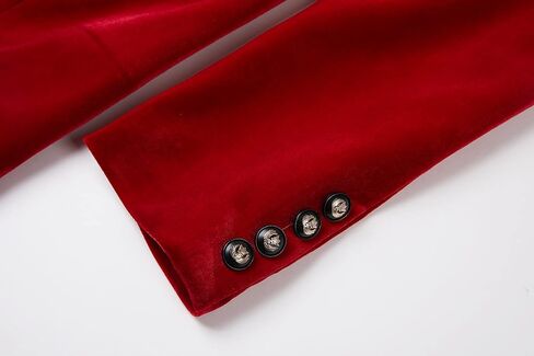 WZIKAI Mens Velvet Blazer Slim Fit One Button Solid Suit Jacket Sport Coat for Wedding Prom Dinner Party in Kuwait