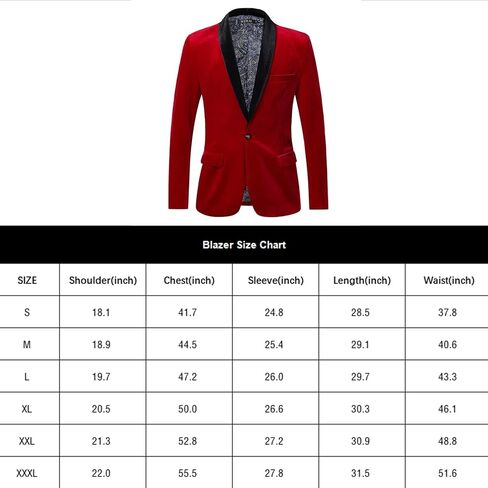 WZIKAI Mens Velvet Blazer Slim Fit One Button Solid Suit Jacket Sport Coat for Wedding Prom Dinner Party in Kuwait