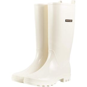 planone Tall rain Boots for Women and Waterproof Garden Shoes，Anti-Slipping Rainboots for Ladies with Comfortable Insoles，Stylish Light rain Shoes and Outdoor Work Shoes