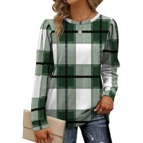 Geifa Sweatshirts for Women Crewneck Puff Sleeve Tunic Tops Lightweight Sweaters Fashion 2023 in Kuwait