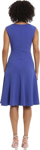 Maggy London Women's Sleeveless Fit and Flare with Pleat Tuck and Seaming Details Work Career Event Guest of in Saudi Arabia