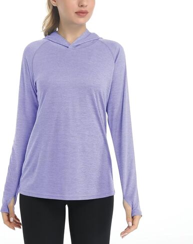 Bnokifin Women's UPF 50+ Sun Protection Shirts Long Sleeve Athletic Workout Lightweight Hoodies in Saudi Arabia