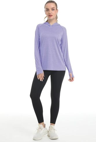Bnokifin Women's UPF 50+ Sun Protection Shirts Long Sleeve Athletic Workout Lightweight Hoodies in Saudi Arabia
