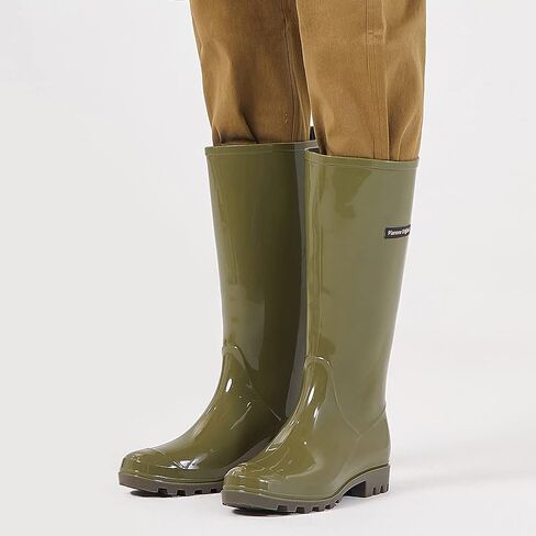 Cute Tall Rain Boots for Women, Waterproof Non-Slip Garden Boots | Fashion Glossy Rubber Boots, Lightweight Outdoor Garden Shoes, Work Booties, Mud Boots, Farm Boots, Removable Comfort Insole in Kuwait