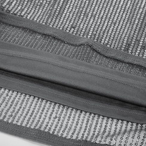 JASAMBAC Women's Sequin Tops Short Sleeve One Shoulder Loose Sexy Sparkle Glitter Party Holiday Club Night Blouses in Kuwait