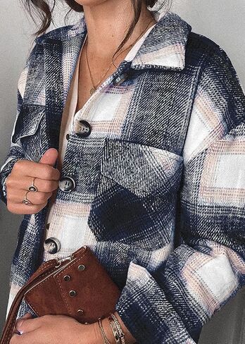ZEOSHOW Womens Corduroy Button Down Shirt Oversized Long Sleeve Casual Blouse Jacket with Pocket in Saudi Arabia