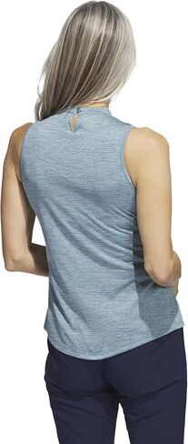 adidas Womens Womens Essentials Heathered Mock-Neck Sleeveless Golf Polo Shirt in Saudi Arabia