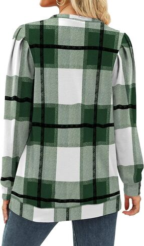 Geifa Sweatshirts for Women Crewneck Puff Sleeve Tunic Tops Lightweight Sweaters Fashion 2023 in Kuwait