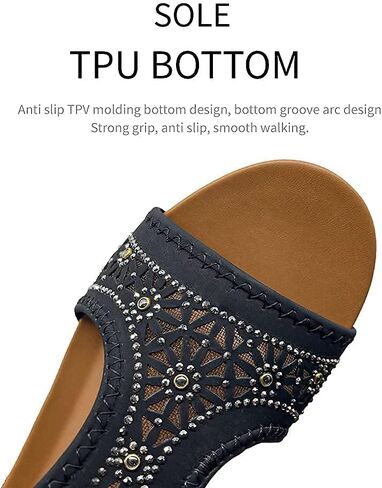 WOJWSKI Women's Slide Wedge Sandal Open Toe High Heel Zipper Back Platform in Kuwait
