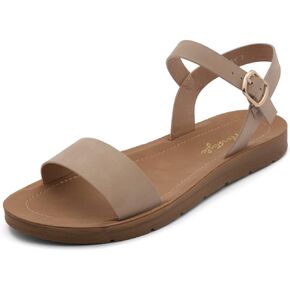 Herstyle Womens Monday Open Toes One Band Ankle Strap Flat Sandals in Saudi Arabia
