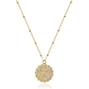 MTMY Gold Cross Necklace 14K Gold Plated Dainty Gold Cross Pendant Necklace for Women Delicate Necklace Jewelry Gifts in Saudi Arabia
