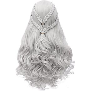 Daenerys Targaryen Wig for Game of Thrones Khaleesi Long Curly Wavy Hair Wigs BU121B