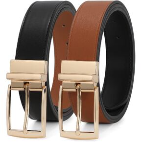VONMELLI Reversible Belt for Women Leather Belts for Jeans Pants Fashion Ladies Dress Belt Trim to Fit in Saudi Arabia