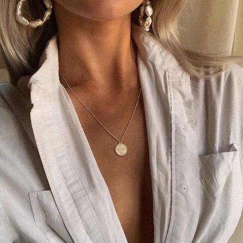 MTMY Gold Cross Necklace 14K Gold Plated Dainty Gold Cross Pendant Necklace for Women Delicate Necklace Jewelry Gifts in Kuwait