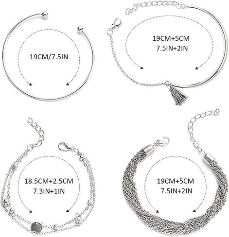 Bniealsy بوهو طبقات القمر مجموعة أساور الذهب كريستال قابل للتكديس قابل للتعديل حجر الراين سلسلة المعصم الشاطئ والمجوهرات للنساء والفتيات في سن المراهقة in Kuwait