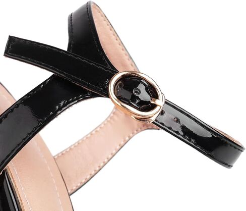 Platform Heels for Women High Chunky Block Heel Sandals | Square Open Toe,Ankle Strap,5.5-In Thick Heels,1.5-In Platform,Dressy Sandals for Wedding,Party,Prom,Evening in Kuwait