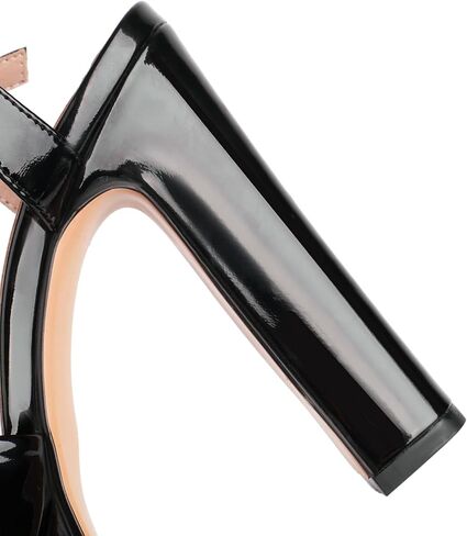 Platform Heels for Women High Chunky Block Heel Sandals | Square Open Toe,Ankle Strap,5.5-In Thick Heels,1.5-In Platform,Dressy Sandals for Wedding,Party,Prom,Evening in Kuwait