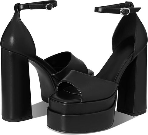 Tscoyuki إمرأة عالية الكعب مكتنزة كتلة مضخة منصة الكعوب للنساء المفتوحة تو الكاحل حزام فستان الحفلات الكعب صندل أحذية in Kuwait