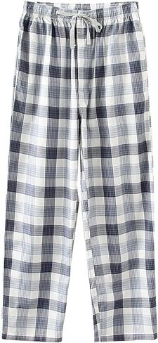 HomyComy Men's Pajama Pants Soft Sleep Pants Pajama Bottoms Cotton Lounge Pants with Pockets in Kuwait