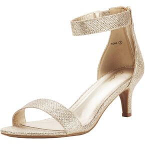 DREAM PAIRS Women's Fiona Fashion Stilettos Open Toe Pump Heeled Sandals