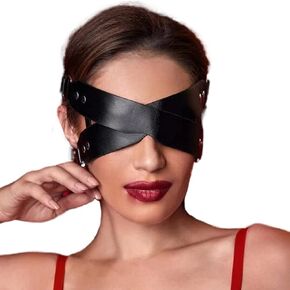 CLOACE Black Leather Cosplay Masks Masquerade Party Cat Mask Party PU Eye Covers Halloween Costume Eye Accessory