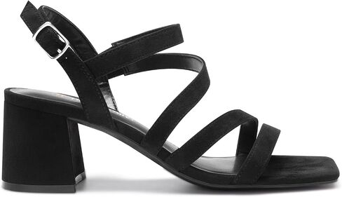 DREAM PAIRS Women's Strappy Chunky Heels Low Block Square Open Toe Sandals Dress Party Shoes in Kuwait