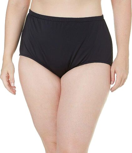 Maxine of Hollywood Women's Plus-Size High Waist Hipster Bikini Swimsuit Bottom, Black, 22W in Saudi Arabia