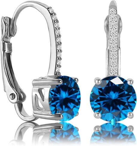 السيدات 1 قيراط الماس قلادة الأقراط 18K مطلية بالذهب زركون معلقة رافعة أقراط الزفاف الفتيات والنساء مجوهرات الأزياء in Kuwait