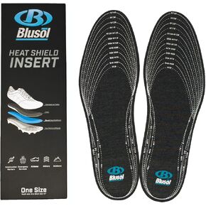 Blusol Shoe Inserts - Burning Feet Relief - NASA Grade Technology, Easily Adheres to Cleat Insoles to Protect Feet from Hot Surfaces - Soccer, Football, Lacrosse - for Men, Women - One Size Fits All in Saudi Arabia