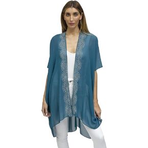 Jessica McClintock Beach Cover Up Swimsuit Sheer Kimono Ruana Shawl Scarf Wrap in Kuwait