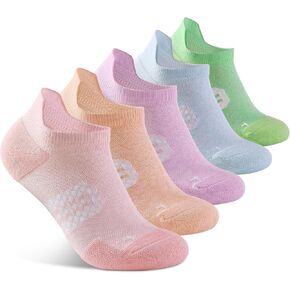 BUDERMMY Womens Ankle Compression Socks with Arch Support Athletic Low cut Running Socks for Women Workout Cushion 5 Pairs