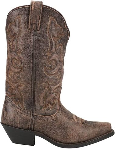 Laredo Womens Access Goat Snip Toe Dress Boots Knee High Low Heel 1-2" - Brown in Saudi Arabia
