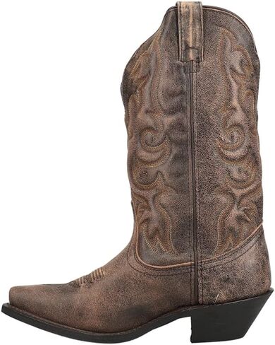 Laredo Womens Access Goat Snip Toe Dress Boots Knee High Low Heel 1-2" - Brown in Saudi Arabia