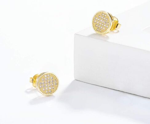 Tarsus Hypoallergenic Square Stud Earrings Diamond 316L Stainless Steel Nickel Free Jewelry Gifts for Sensitive Ears Men Guys Boys in Saudi Arabia
