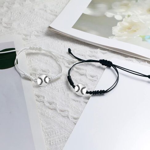 SmileBelle 2pcs Sports Braided Bracelet for Boy Girl Football Baseball Volleyball Basketball Soccer Baseball Bracelet Gift in Kuwait