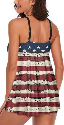 Womens Tummy Control Swimderss Two Piece Tankini Swimsuits Bikini Bathing Suits Tank Top with Boyshorts Swimwear in Kuwait