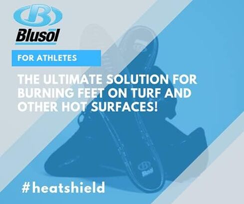Blusol Shoe Inserts - Burning Feet Relief - NASA Grade Technology, Easily Adheres to Cleat Insoles to Protect Feet from Hot Surfaces - Soccer, Football, Lacrosse - for Men, Women - One Size Fits All in Saudi Arabia