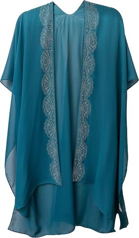 Jessica McClintock Beach Cover Up Swimsuit Sheer Kimono Ruana Shawl Scarf Wrap in Kuwait