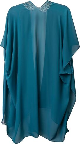 Jessica McClintock Beach Cover Up Swimsuit Sheer Kimono Ruana Shawl Scarf Wrap in Kuwait