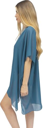 Jessica McClintock Beach Cover Up Swimsuit Sheer Kimono Ruana Shawl Scarf Wrap in Kuwait