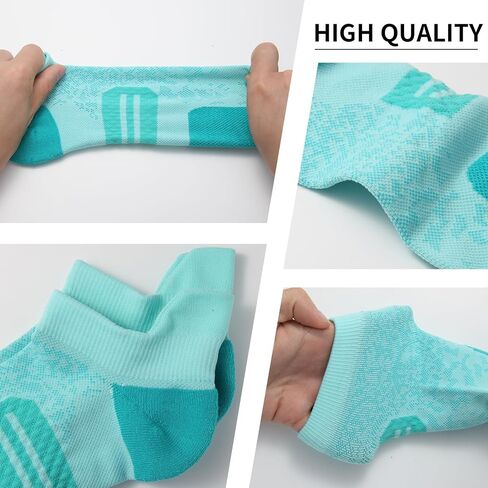 BUDERMMY Womens Ankle Compression Socks with Arch Support Athletic Low cut Running Socks for Women Workout Cushion 5 Pairs in Saudi Arabia