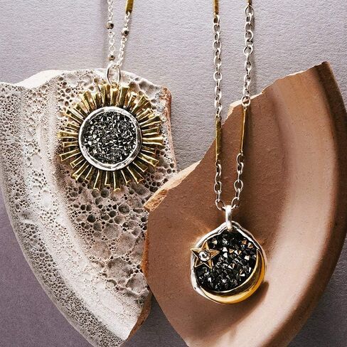 قلادة شمسية من Waxing Poetic Be The Light من الفضة الاسترليني والنحاس الأصفر وكريستال سواروفسكي in Kuwait