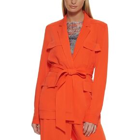 DKNY Women's Belted Blazer Everyday Layering Jacket