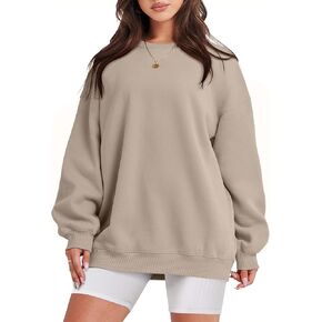 ANRABESS البلوز المتضخم للنساء الصوف كم طويل Crewneck بلوزة كاجوال خريف 2023 الملابس العصرية in Kuwait
