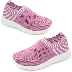 Apawwa Boys Girls Sneakers Kids Lightweight Slip On Running Shoes Pink/Blue/Navy/Black Walking Shoes Breathable Tennis Shoes for Toddler/Little Kids/Big Kids in Kuwait