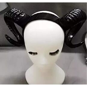 Gothic Sheep Horn Punk Headband Forest Animal Photography Cosplay Photo Props Steampunk Hair Accessory Kangsanli (Golden) in Saudi Arabia
