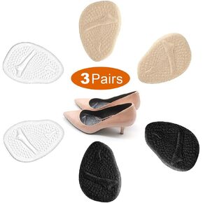 3 Pairs Metatarsal Pads for Women, Professional Reusable Silicone Ball of Foot Cushions, All Day Pain Relief and Comfort, One Size Fits Shoe Inserts, by Mildsun. in Saudi Arabia