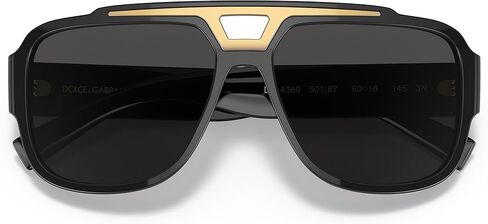 دولتشي اند غابانا نظارة شمسية للرجال من دي جي 4389، اسود لامع/ رمادي 59/16/145 in Kuwait